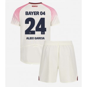 Bayer Leverkusen Aleix Garcia #24 Borta Kläder Barn 2025-26 Kortärmad (+ Korta byxor)